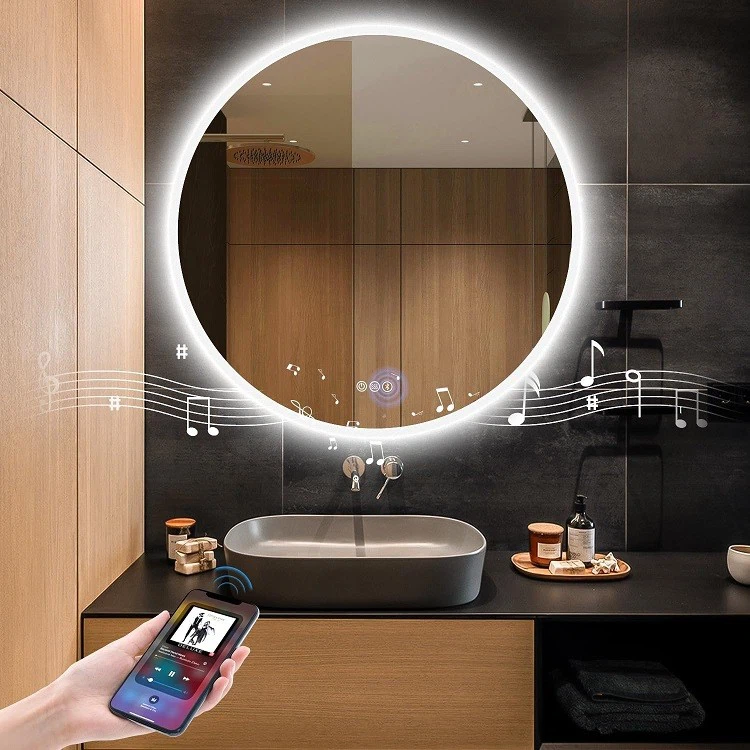 Round Backlit Bathroom Mirror